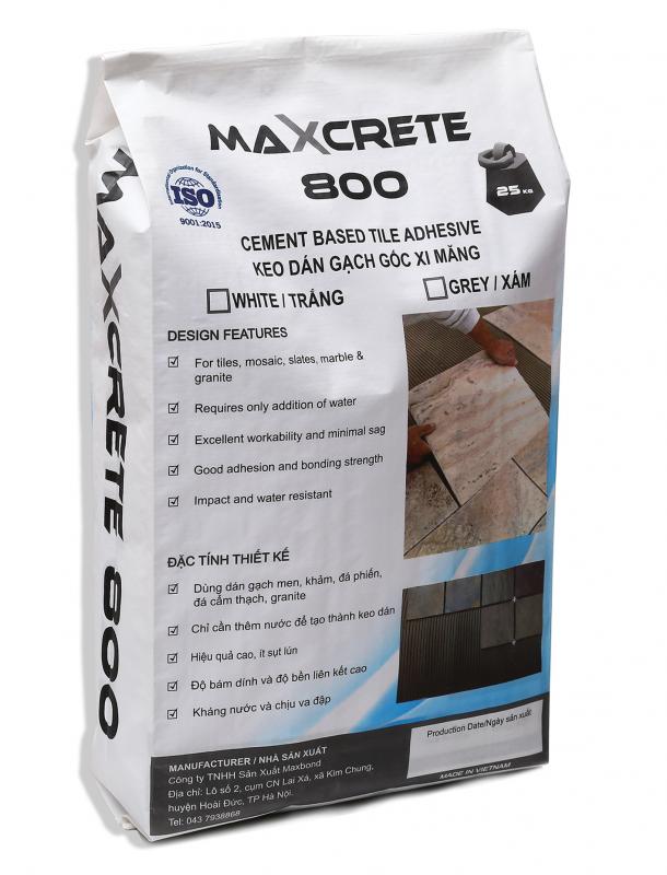 Maxcrete 800 Keo dán gạch gốc xi măng