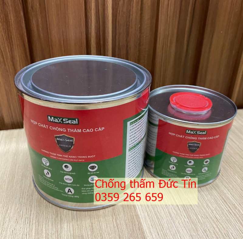 Keo chống thấm 2 thành phầm trong suốt , không đục gạch MAXSEAL CRYSTAL-X